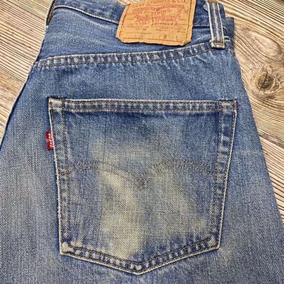 Vintage Levi's 501 Redline Selvedge Denim #6 Button Fly 70s USA Jeans 30x29 - Picture 5 of 16